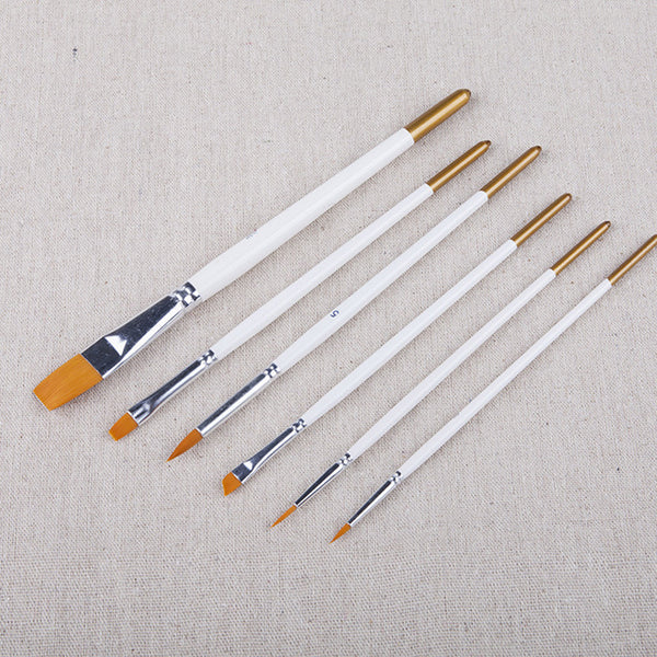 6pcs/set Nylon Hair Acrylic Brushes