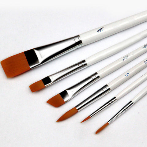 6pcs/set Nylon Hair Acrylic Brushes